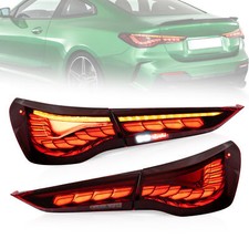 VLAND LED Rückleuchten für BMW 4er 2020-24 G22 G23 G26 M4 Rot Linse