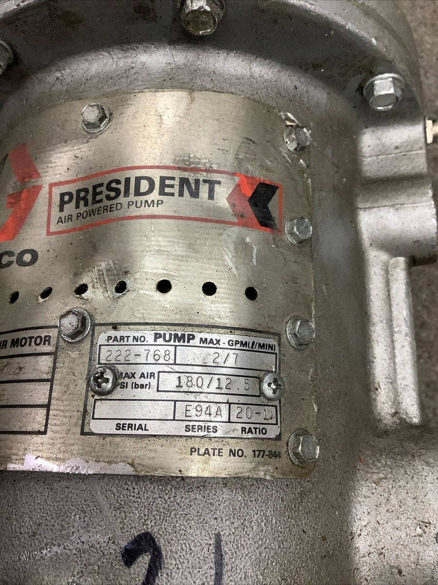 Graco President Air Powered Pump Model 222-772 Series E94F