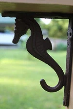 Sealife Mailbox Post Corner Corbels Accents, 6 7/8 inch Cast Iron, B-75B