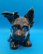 Vintage Porcelain Scottie Scottish Terrier Dog Planter Trinket Figurine Japan 4"