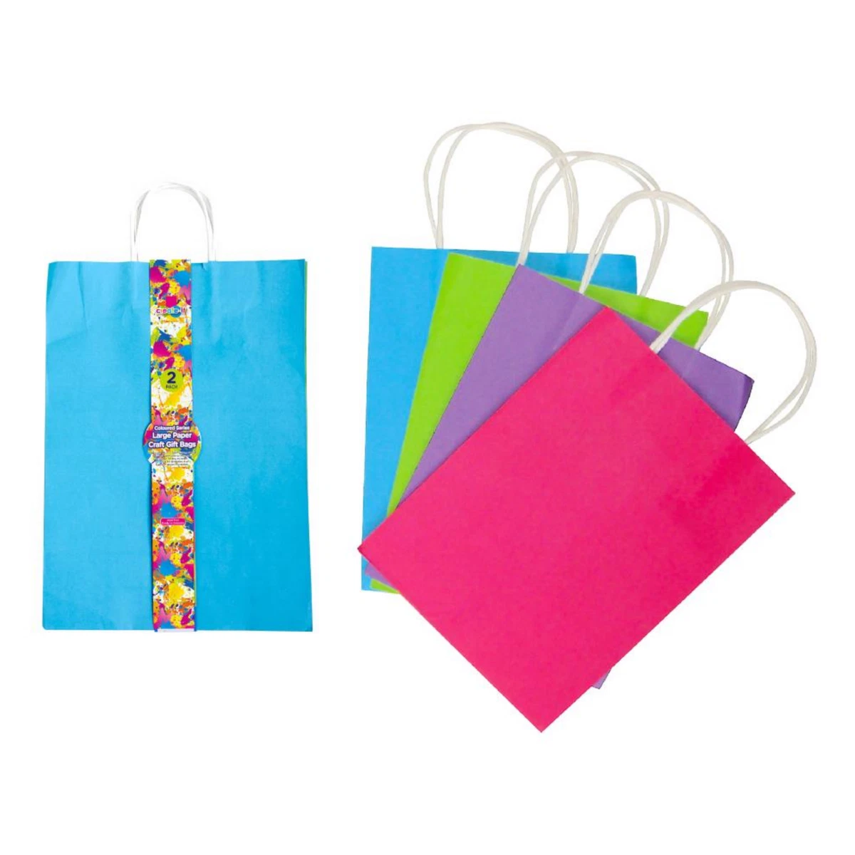 Coloured gift bags with handles deals