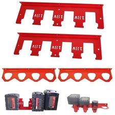 Metal Battery Holder Organizer for Milwaukee, 2 for M18 18V, 2 for M12 12V