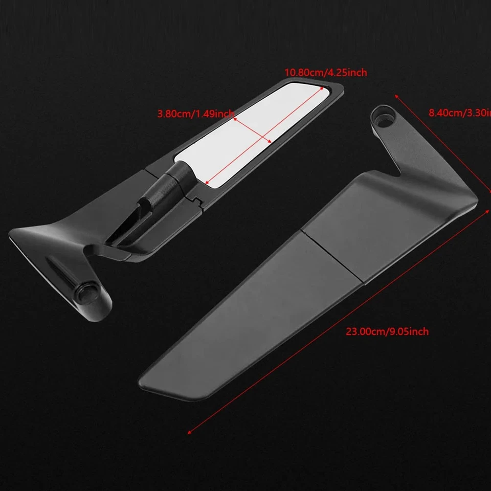 1 pair For Aprilia Tuono 660 1100 motorcycle Mirror Wind Wing side Rearview NEW - Image 4 of 4