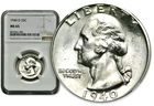 1940-D Washington Quarter 25C - NGC MS 65  C1192