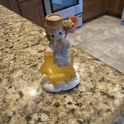 Precious Moments JUST WISHIN' ON A STAR Angel on Star and Cloud Figurine 2004