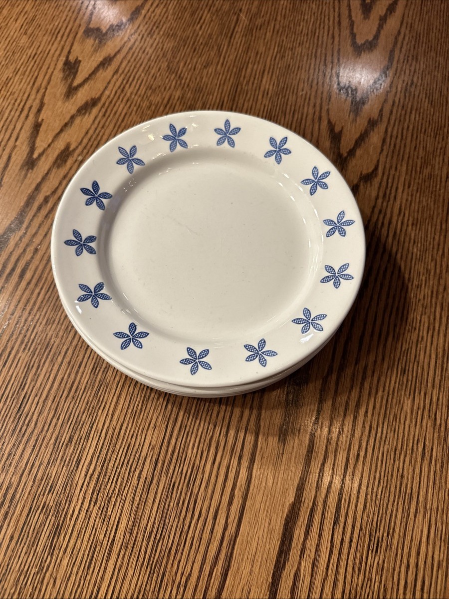 Vintage IKEA Blue Flowers Plates 17277 7/8” Set Of