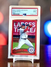 Juan Soto Red Parallel  /75 PSA 9 2011 Throwback Design POP 3 2021 Archives