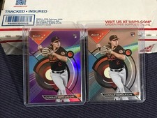 2023 Topps Finest Gunnar Henderson Purple Refractor /250 Rookie & Base #100 RAW