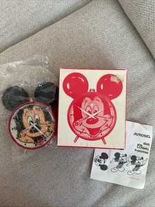 Vintage Avronel Mickey Mouse Alarm Clock West Germany Hand Wind Tested & Works