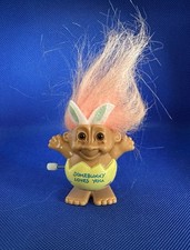 Vintage Russ Troll Doll Wind Up Hopping Easter Bunny "SomeBunny Loves You"