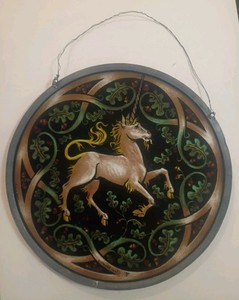 Glass Masters Stained Glass Unicorn Hanging Art - Multicolor