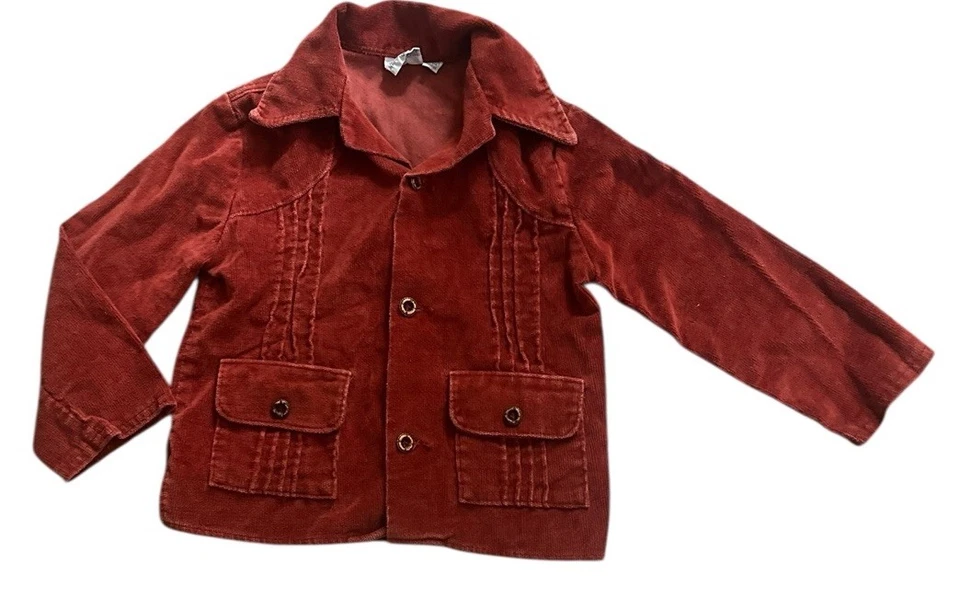 Traje de Pana Billy The Kid Vintage Western Rojo Naranja Talla 6 Foto 2 de 4