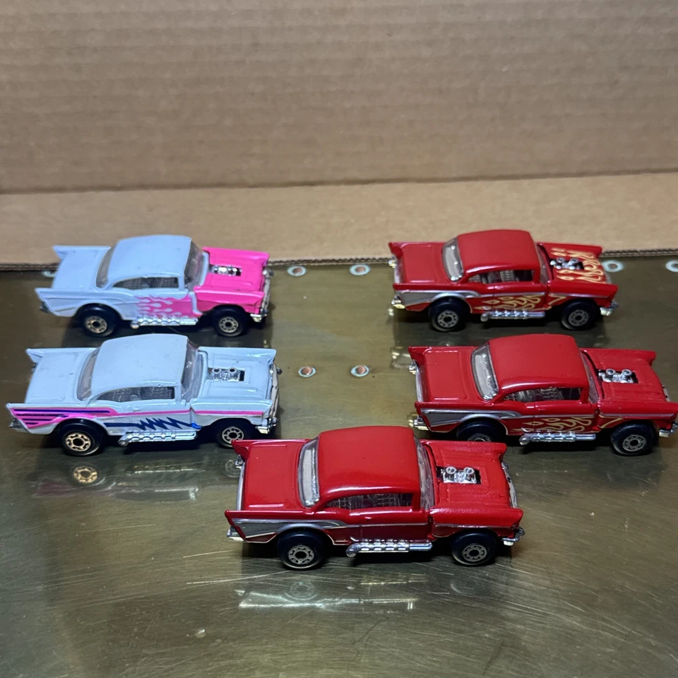 Vintage Matchbox Superfast  '57 Chevy Red Cherry Bomb 1979 Lot Of 5 - Image 3 of 4