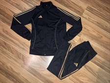 Adidas Black Gold Stripes Tiro 19 Men Tracksuit Aeroready Size M Top Large Pant