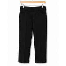Ann Taylor Factory Womens Black Ankle Pants Straight Leg Trousers Size 4 NWOT