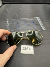 Vintage Bausch  Lomb Ray-Ban Aviator Sunglasses 58-14 Excellent Tru-green