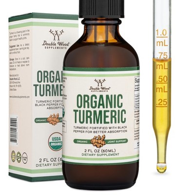 Turmeric Curcumin with Black Pepper Drops - Organic 2 Fl Oz (Pack of 1)