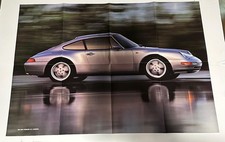 1993 Porsche 911 968 928 Gts Folder Dealer Brochure Poster Rare 22 X 30