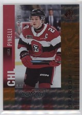 2023 SP Game Used CHL Edition Orange Patterned Foilboard 14/99 Luca Pinelli 1ik9