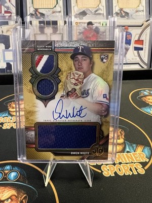 2024 Topps Triple Threads Owen White Rookie Auto Jersey Gold RC /35 #RAR-OW
