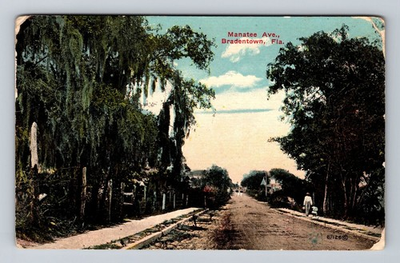 #ad Bradenton FL Florida Residential District Manatee Avenue Vintage Postcard $0.99