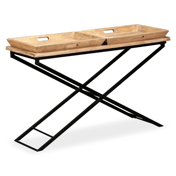 Konsolentisch Mangoholz Massiv 130 X 40 X 80 Cm-image