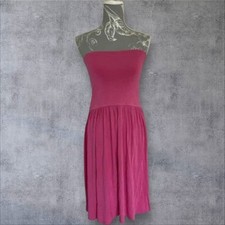 Joules Sara Strapless Dropped Waist Beachy Hot Pink Dress Size 10