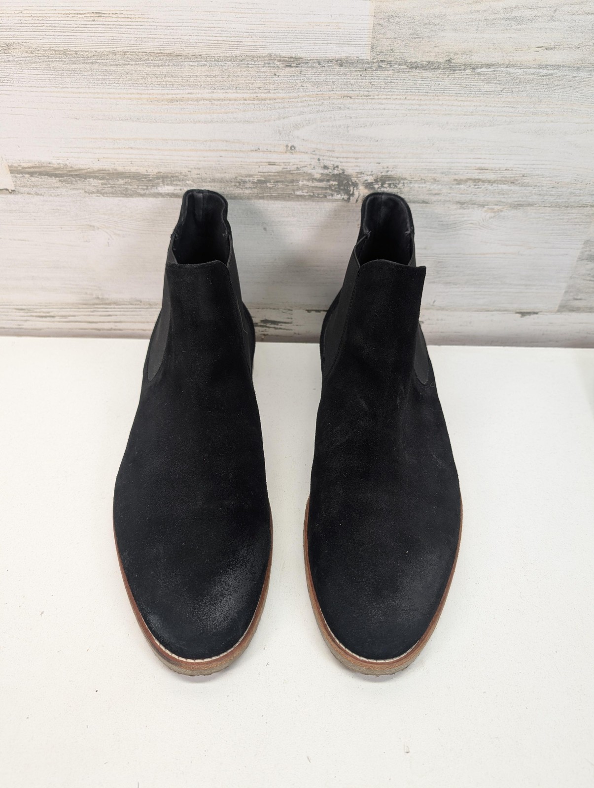 Aldo Chelsea Boots Mens Size 12 Black Suede Slip On Ankle Dress Casual-image