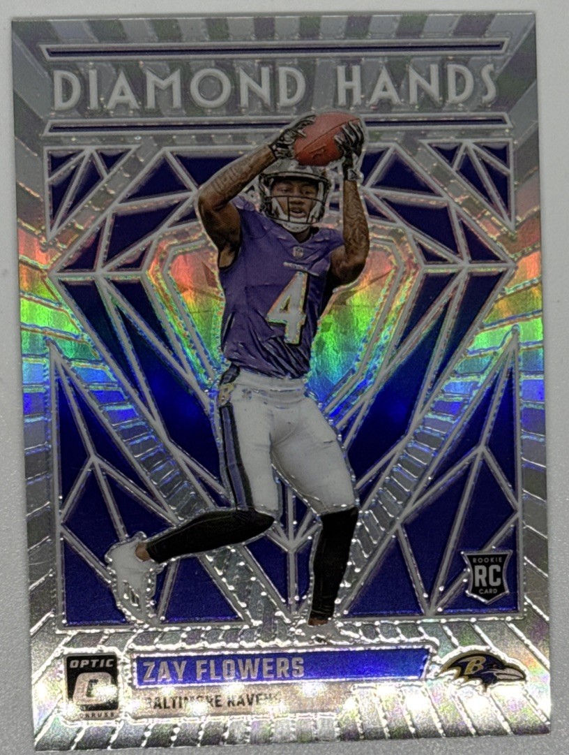 2023 Donruss Optic Zay Flowers Diamond Hands Silver Prizm ROOKIE #DH-ZF (RC)