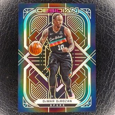 DEMAR DEROZAN /10 Electric Yellow Etch 2020-21 Obsidian NBA Basketball #13 SPURS