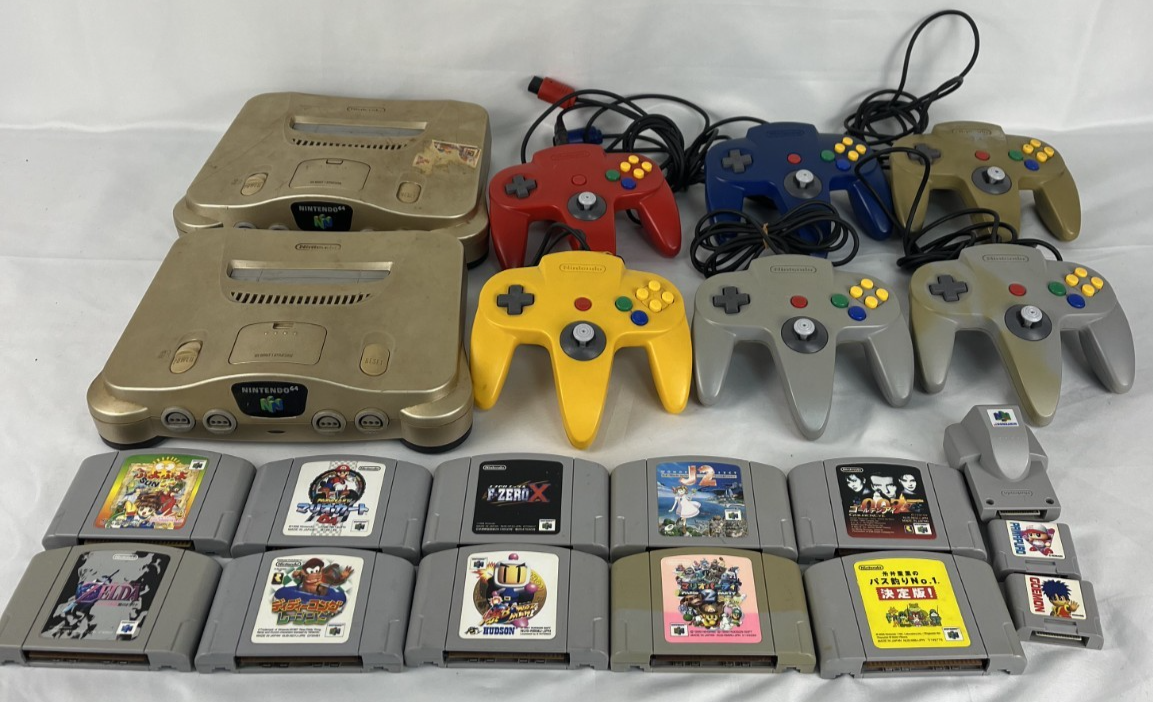 Nintendo 64 Console Gold N64 set | eBay