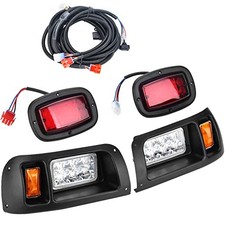LED Lighting Kit, 12V Headlight Tail Light Kit for Club Car DS Golf Carts 1993
