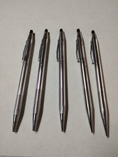 Lot of 5 Vintage A.T. Cross Chrome Pens 2  Pencils 3 Tested/Work - USA Made