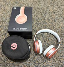 Beats by Dr. Dre Solo3 Wireless Foldable Headphones Rose Gold/White w/Case