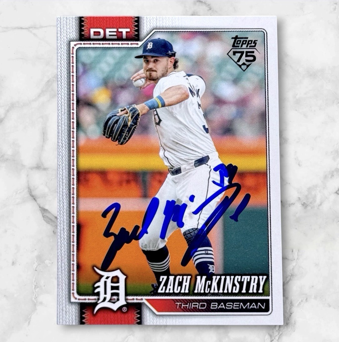Zach Mckinstry Signed 2026 Topps Card #23 Auto Detroit Tigers