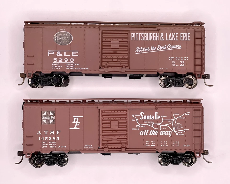 HO scale seven (7) 40' box cars Athearn + Accurail METAL WHEELS KNUCKLE COUPLERS - Image 3 of 4