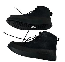 Olukai Men's Nalukai Kapa Boot Lava Rock Black Canvas Chukka Ankle Mid Size 8.5