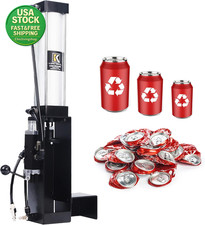 Pneumatic Can Crusher Wall Mounted 12Oz 16Oz Heavy Duty Black