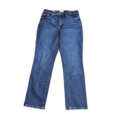 Universal Thread High Rise Straight Jeans Womens 8/29R Blue Medium Wash Stretch