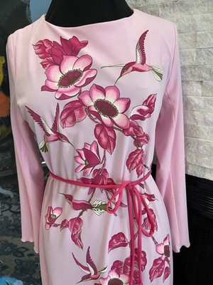 strapless open back dress Mia Midi Dress ~ Pink Clip Floral – Show Me Your Mumu