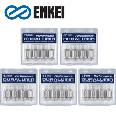 20pcs ENKEI Genuine Duralumin Wheel Lug Nut Set (No Lock) 19HEX 12x1.25 Silver
