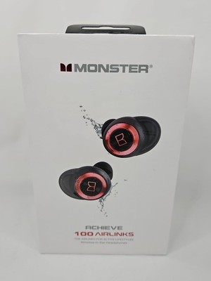 New Monster Achieve 100 AirLinks Wireless Bluetooth Earbuds TWS StereoHeadphones