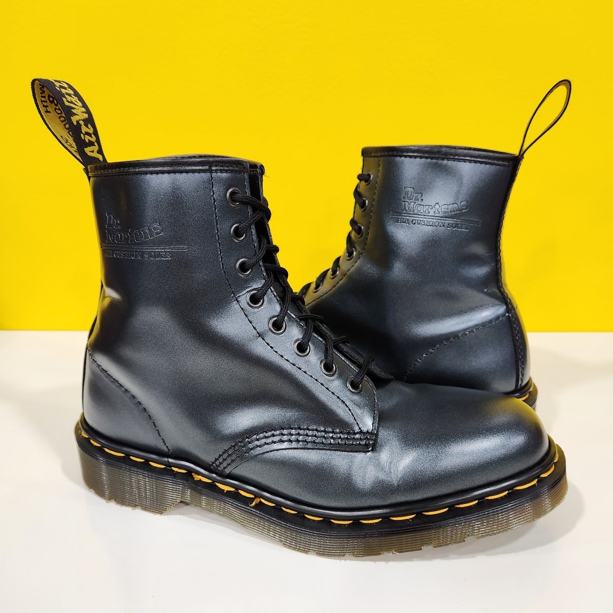 Martens Doc England MIE Rare 90's Vintage Metallic Gray