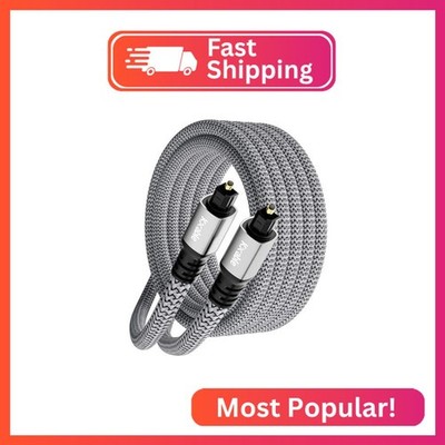 Kxable Optical Audio Cable 3 FT, Digital Audio Cable, Toslink Fiber Optic Cord,