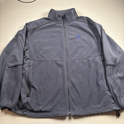 Chevron Employee Jacket Mens 3XL XXXL Navy Blue Fleece Zip Up