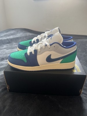 Nike Air Jordan 1 Low GS Sail Deep Royal Blue UK 5,5 EU 38,5 Neu mit Karton
