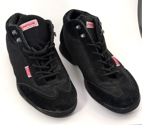Simpson Racing Garage Crew Shoes 8.5 - Black
