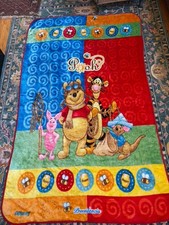 Disney Winnie the Pooh Baby Blanket Plush Providencia Eeyore Piglet Tigger 86x52
