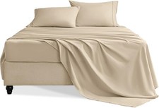 Queen Sheet Set, 4 Pieces Hotel Luxury Soft Microfiber Queen Bed Sheets Set, Up