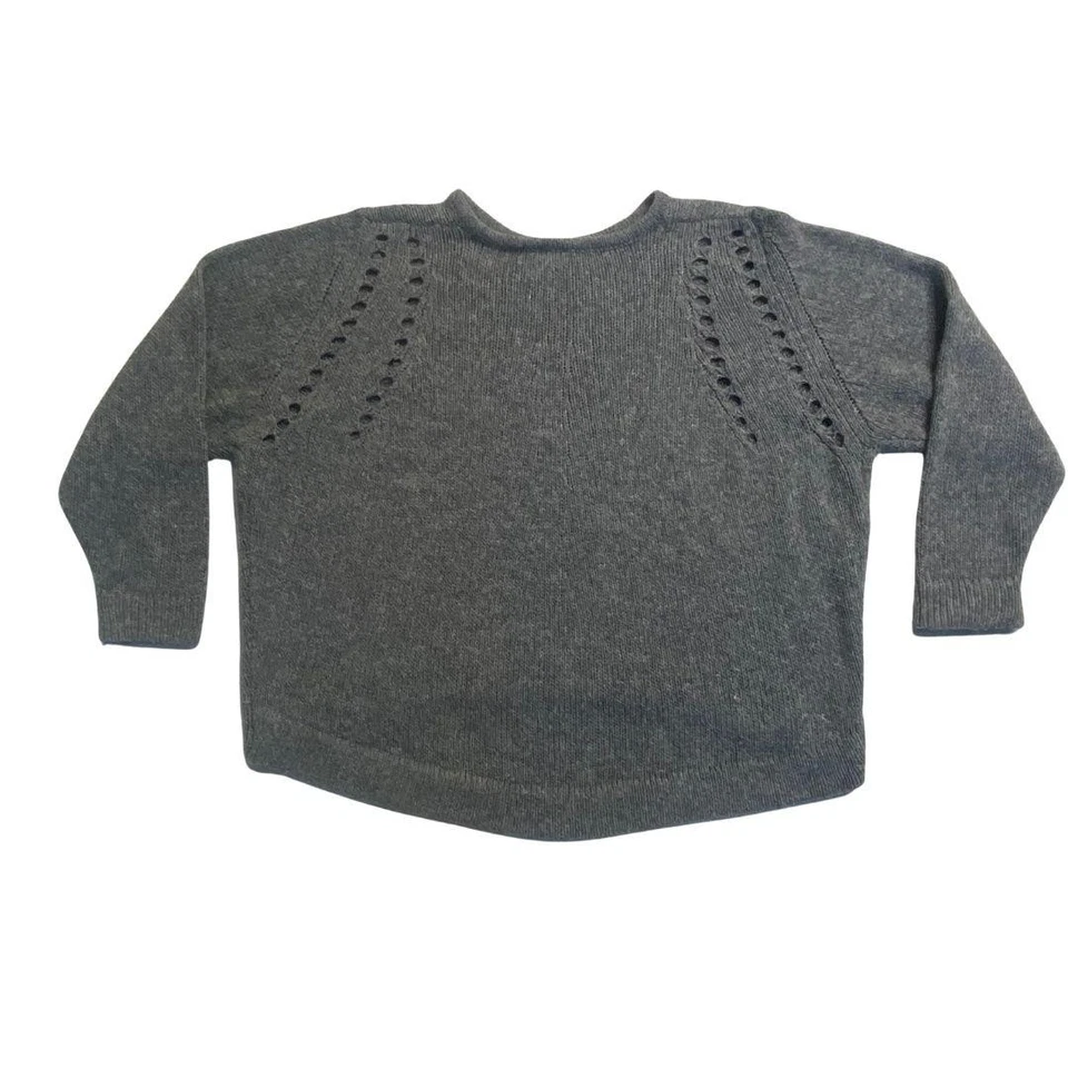 Suéter Helmut Lang Mujer Pequeño Gris Lana Cabello Camello Cuello Redondo Pullover Tejido Foto 2 de 4